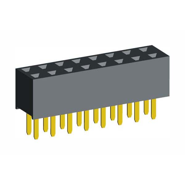 2.0mm PCB Socket Dip Type Double Row (H=4.3mm)