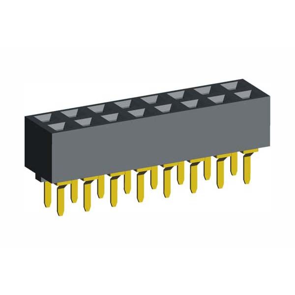 2.54mm PCB Socket Dip Type Double Row H=5.0/7.2/11.0mm